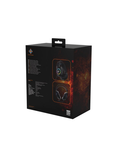 Deltaco Gaming Gam-168 Słuchawki/Zestaw Słuchawkowy Przewodowa Opaska Na Głowę Usb Typu-A Czarny