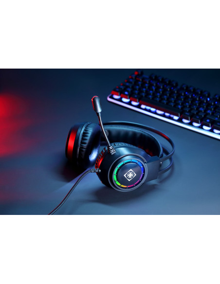 Deltaco Gaming Gam-168 Słuchawki/Zestaw Słuchawkowy Przewodowa Opaska Na Głowę Usb Typu-A Czarny