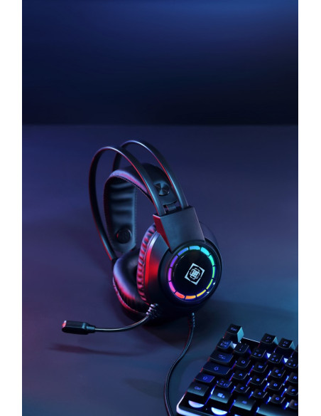 Deltaco Gaming Gam-168 Słuchawki/Zestaw Słuchawkowy Przewodowa Opaska Na Głowę Usb Typu-A Czarny