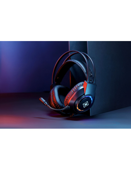 Deltaco Gaming Gam-168 Słuchawki/Zestaw Słuchawkowy Przewodowa Opaska Na Głowę Usb Typu-A Czarny