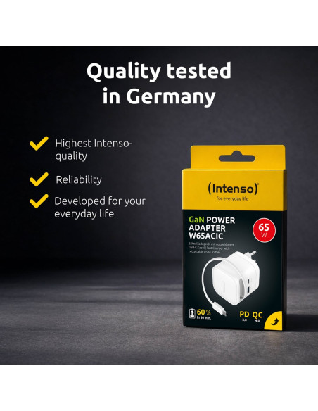 Intenso 7806520 Adapter Zasilający/ Inwentor Wewnętrzna 65 W Czarny