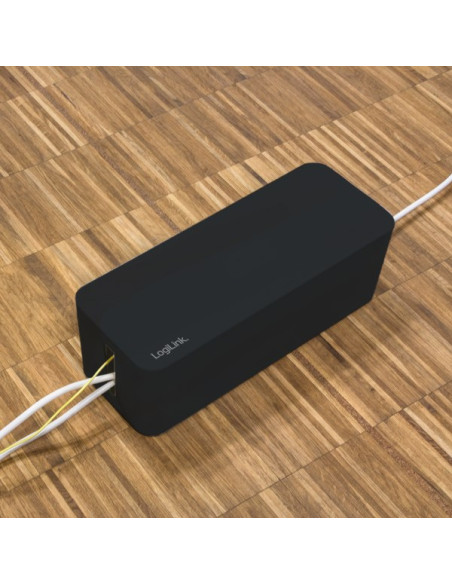 Logilink Kab0077 Organizator Na Kable Uniwersalne Skrzynka Kablowa Czarny 3 Szt.