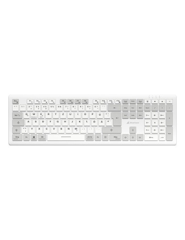 Sharkoon Officepal K30W Wh Klawiatura Dom/Biuro Usb Qwertz Niemiecki Biały