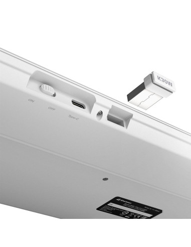 Sharkoon Officepal K30W Wh Klawiatura Dom/Biuro Usb Qwertz Niemiecki Biały
