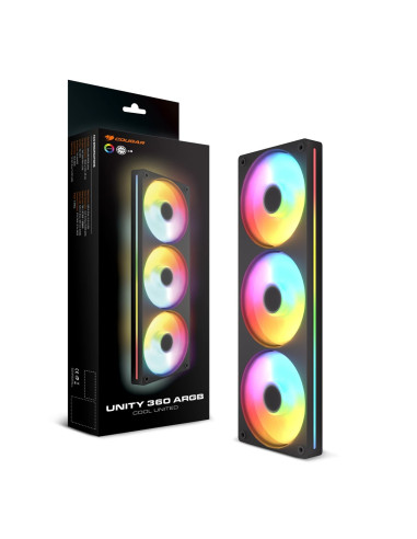 Cougar Cf-Un360Rb-Rgb Obudowa Komputera Wentylator 12 Cm Czarny