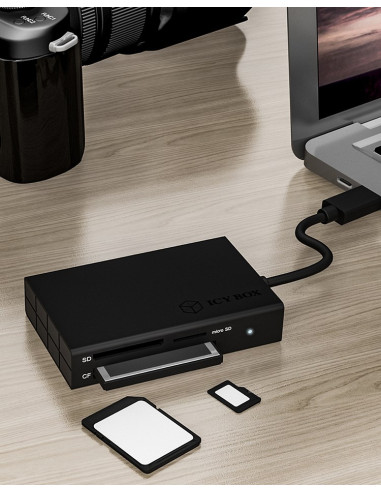 Icy Box Ib-Cr401-C3 Czytnik Kart Usb 3.2 Gen 1 (3.1 Gen 1) Type-C Czarny