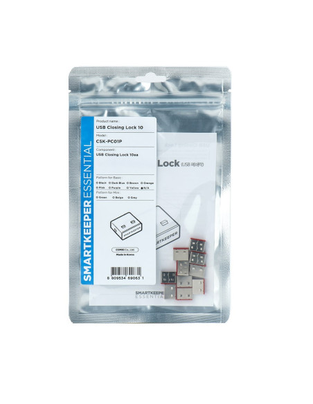 Smartkeeper Csk-Pc01P Bloker Portów Blokada Portu Usb Typu-A Czerwony, Stal Nierdzewna Plastik 10 Szt.