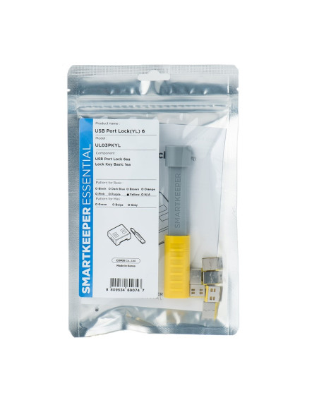 Smartkeeper Ul03Pkyl Bloker Portów Blokada Portu + Klucz Usb Typu-A Żółty 1 Szt.