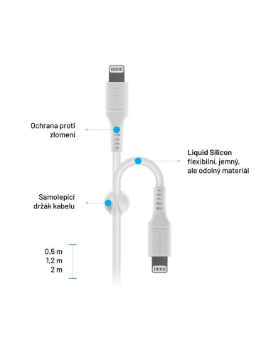 Fixed Fixdls-Cl12-Wh Kabel Lightning 1,2 M Biały