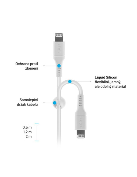 Fixed Fixdls-Cl12-Wh Kabel Lightning 1,2 M Biały