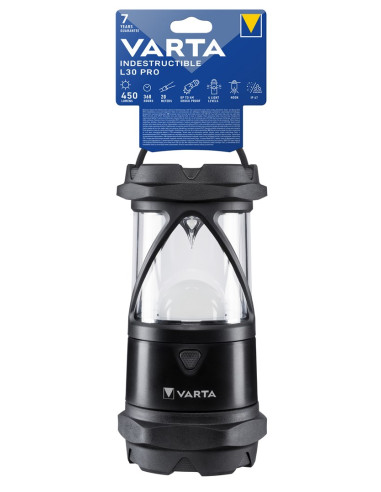 Varta Indestructible L30 Pro Czarny, Przezroczysty Latarka Ręczna Led