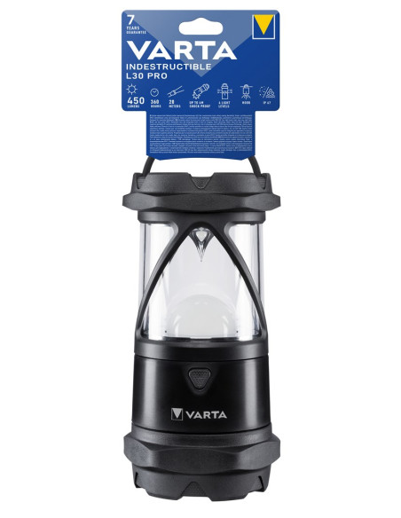 Varta Indestructible L30 Pro Czarny, Przezroczysty Latarka Ręczna Led
