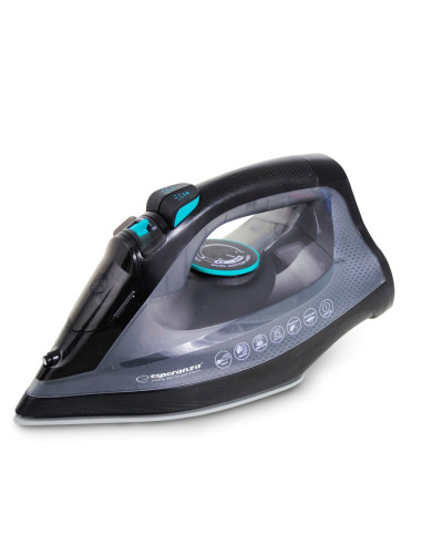Esperanza Ehi010  Żelazko Parowe Płyta Ceramiczna Szary, Czarny 2600 W