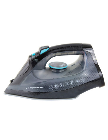 Esperanza Ehi010  Żelazko Parowe Płyta Ceramiczna Szary, Czarny 2600 W