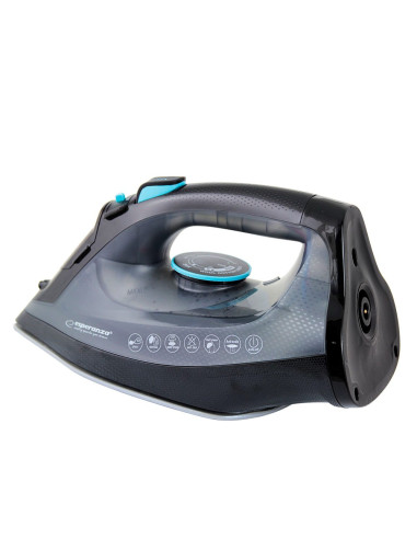 Esperanza Ehi010  Żelazko Parowe Płyta Ceramiczna Szary, Czarny 2600 W