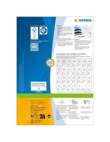 Herma 4668 Etykiet Do Nadruku Biały Samoprzylepne Etykiety Do Drukowania