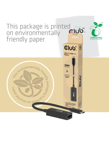 Club3D Cac-2505 Adapter Kablowy 0,12 M Usb Type-C Hdmi + Usb Czarny