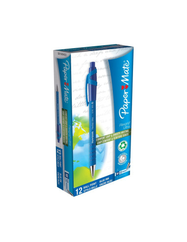 Papermate Flexgrip Ultra Rt Niebieski Przyciskany Długopis Średni 12 Szt.