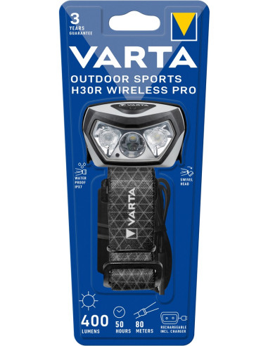 Varta 18650 101 401 Latarka Czarny Latarka Czołowa Led