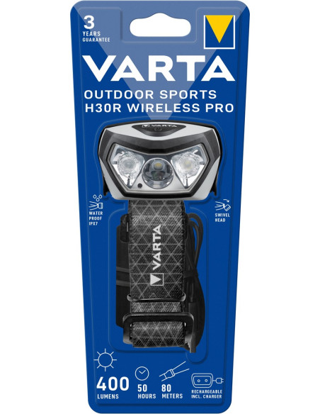 Varta 18650 101 401 Latarka Czarny Latarka Czołowa Led
