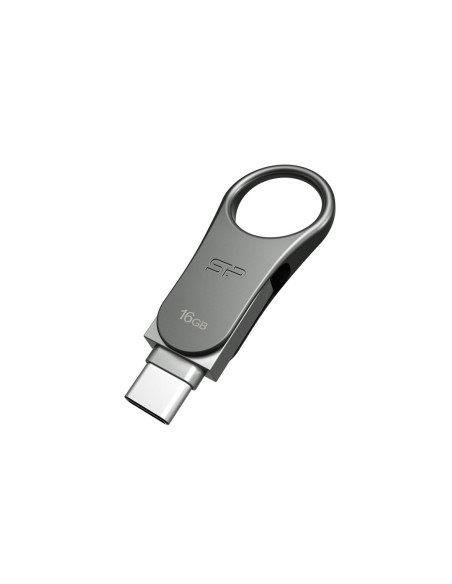 Silicon Power Mobile C80 Pamięć Usb 16 Gb Usb Type-A / Usb Type-C 3.0 (3.1 Gen 1) Tytan