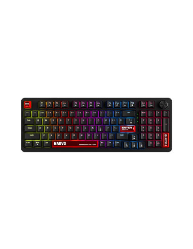 Marvo Mechaniczna Arma 98 Klawiatura Gaming Qwerty Uk Międzynarodowy Czarny