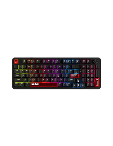 Marvo Mechaniczna Arma 98 Klawiatura Gaming Qwerty Uk Międzynarodowy Czarny