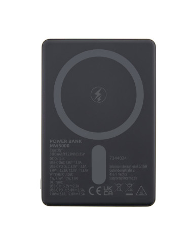 Intenso Mw5000 Litowo-Polimerowy (Lipo) 5000 Mah Bezprzewodowe Ładowanie Szary