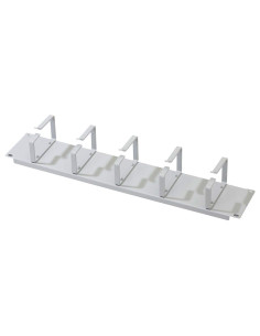Organizator Kablowy 19" 2U, 5X Uchwyty Stalowe, 85X60 Mm, Szary 2