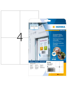 Herma 4576 Samoprzylepne Etykiety Wyjmowana Biały 80 Szt.