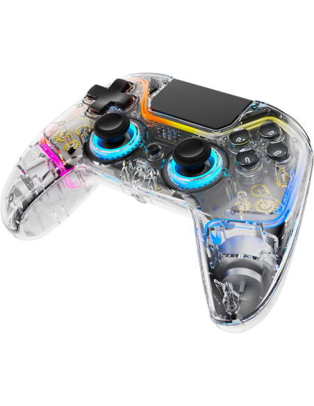 Deltaco Gaming Gam-169-T Kontroler Gier Przezroczysty Bluetooth/Usb Gamepad Android, Nintendo Switch, Pc, Playstation 4, Ios