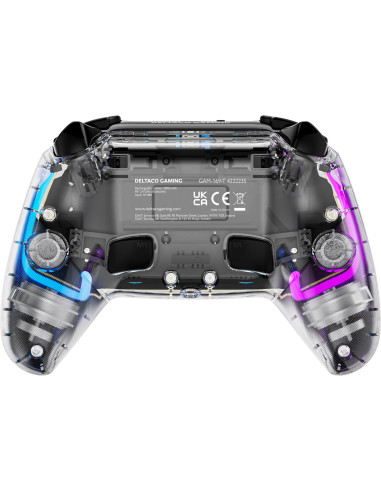 Deltaco Gaming Gam-169-T Kontroler Gier Przezroczysty Bluetooth/Usb Gamepad Android, Nintendo Switch, Pc, Playstation 4, Ios