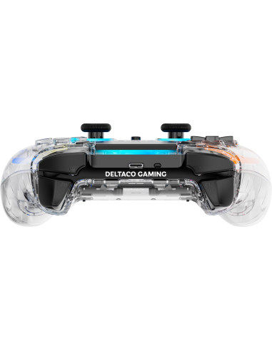 Deltaco Gaming Gam-169-T Kontroler Gier Przezroczysty Bluetooth/Usb Gamepad Android, Nintendo Switch, Pc, Playstation 4, Ios
