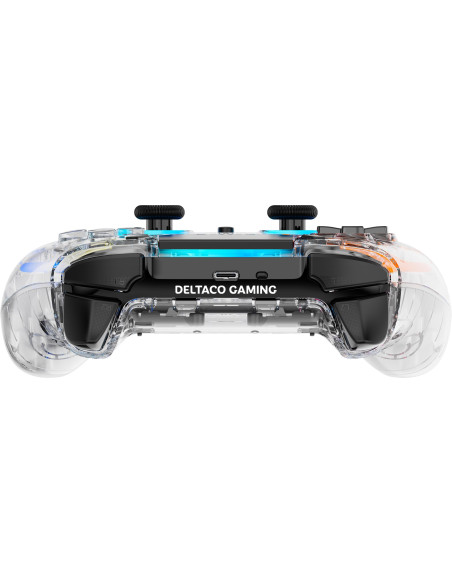 Deltaco Gaming Gam-169-T Kontroler Gier Przezroczysty Bluetooth/Usb Gamepad Android, Nintendo Switch, Pc, Playstation 4, Ios