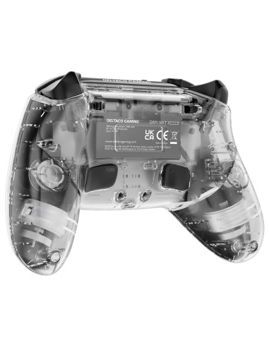 Deltaco Gaming Gam-169-T Kontroler Gier Przezroczysty Bluetooth/Usb Gamepad Android, Nintendo Switch, Pc, Playstation 4, Ios