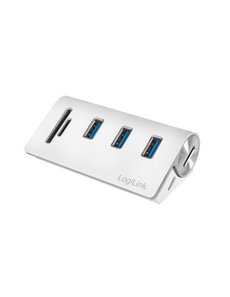 Logilink Cr0045 Huby I Koncentratory Usb 3.2 Gen 1 (3.1 Gen 1) Type-A 5000 Mbit/S Srebrny