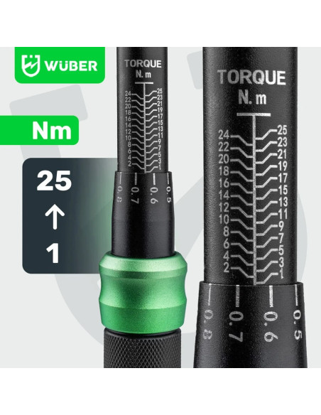 Klucz Dynamometryczny 1/4" 1-25 Nm Wuber
