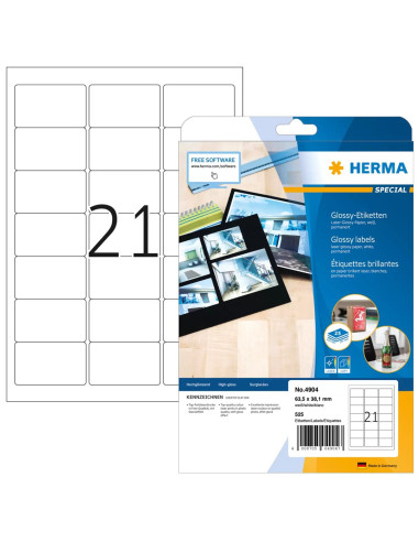 Herma 4904 Etykiet Do Nadruku Biały Samoprzylepne Etykiety Do Drukowania