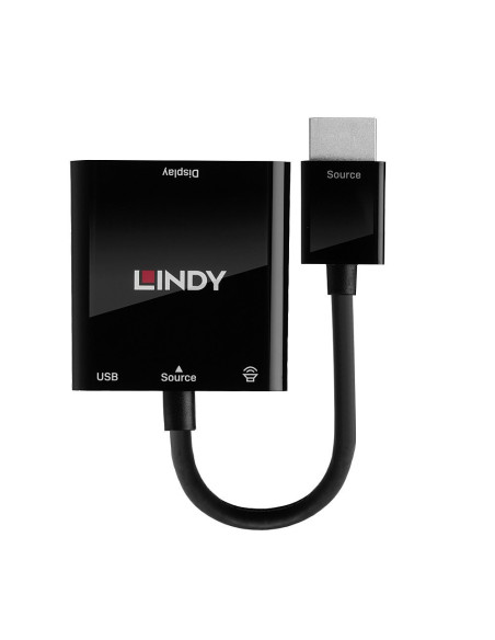 Lindy 38285 Adapter Kablowy 0,1 M Hdmi Typu A (Standard) Vga (D-Sub) Czarny