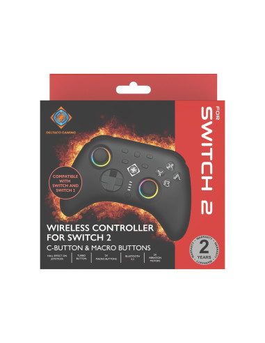 Deltaco Gaming Gam-198 Kontroler Gier Czarny Bluetooth/Usb Gamepad Nintendo Switch, Nintendo Switch 2, Nintendo Switch Oled, And