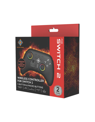 Deltaco Gaming Gam-198 Kontroler Gier Czarny Bluetooth/Usb Gamepad Nintendo Switch, Nintendo Switch 2, Nintendo Switch Oled, And