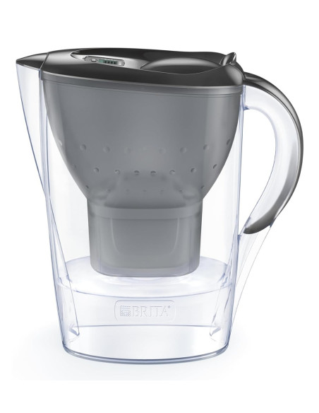 Brita Marella + 3 Maxtra Pro Pure Performance Dzbanek Z Filtrem Do Wody 2,4 L Przezroczysty, Szary