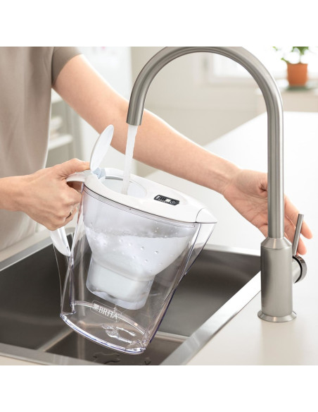 Brita Marella + 3 Maxtra Pro Pure Performance Dzbanek Z Filtrem Do Wody 2,4 L Przezroczysty, Szary