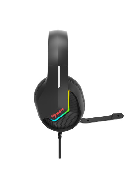 Marvo H8618 Zestaw Słuchawkowy Przewodowa Opaska Na Głowę Gaming Usb Typu-A Czarny