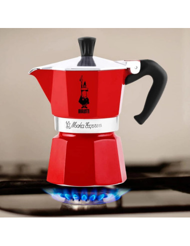 Kawiarka Na 3 Filiżanki Moka Express 5466 Bialetti Czerwona