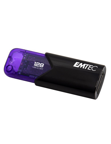 Emtec Click Easy Pamięć Usb 128 Gb Usb Typu-A 3.2 Gen 1 (3.1 Gen 1) Czarny, Fioletowy