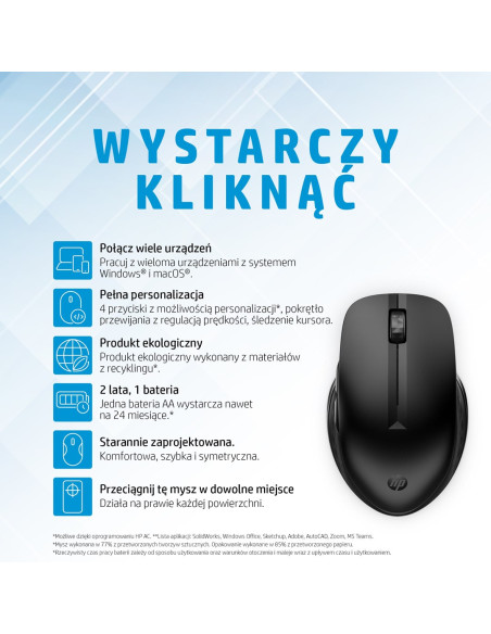 Hp Mysz Bezprzewodowa 435 Multi-Device
