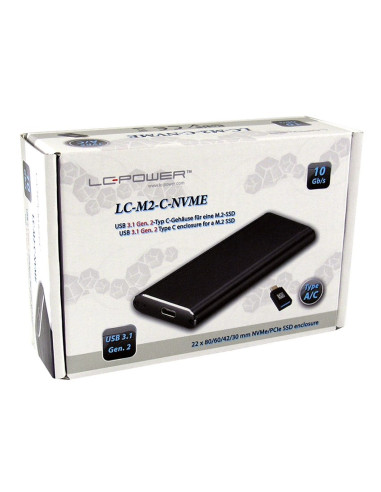 Lc-Power Lc-M2-C-Nvme Obudowa Do Dysków Twardych Obudowa Ssd Czarny M.2