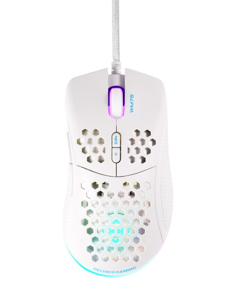 Deltaco Gaming Gam-108-W Myszka Dla Praworęcznych Usb Typu-A Optyczny 6400 Dpi
