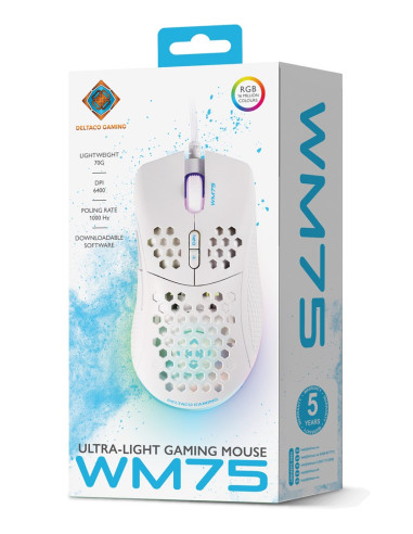 Deltaco Gaming Gam-108-W Myszka Dla Praworęcznych Usb Typu-A Optyczny 6400 Dpi